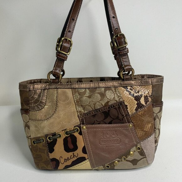 Vintage brown and tan Coach - Picture 1 of 8